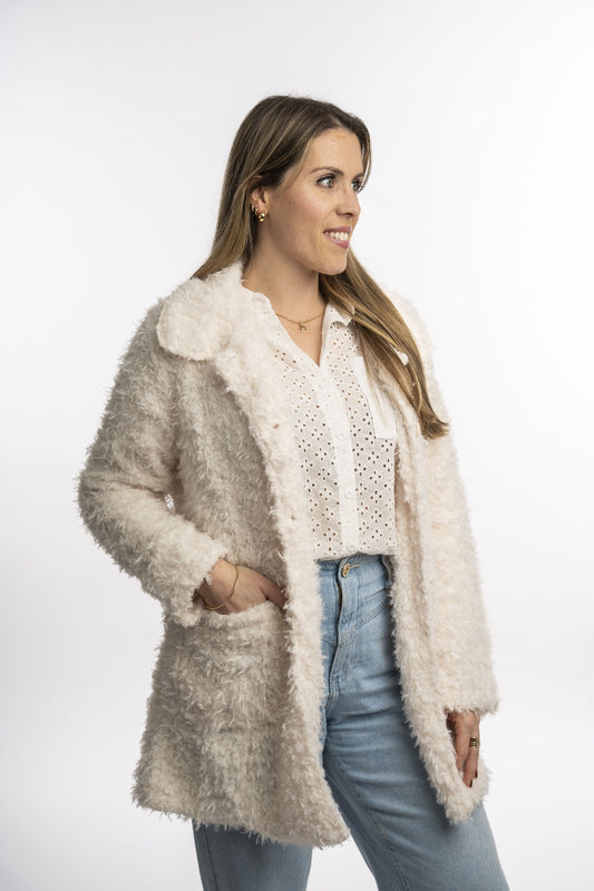 Tapado de piel con detalles print