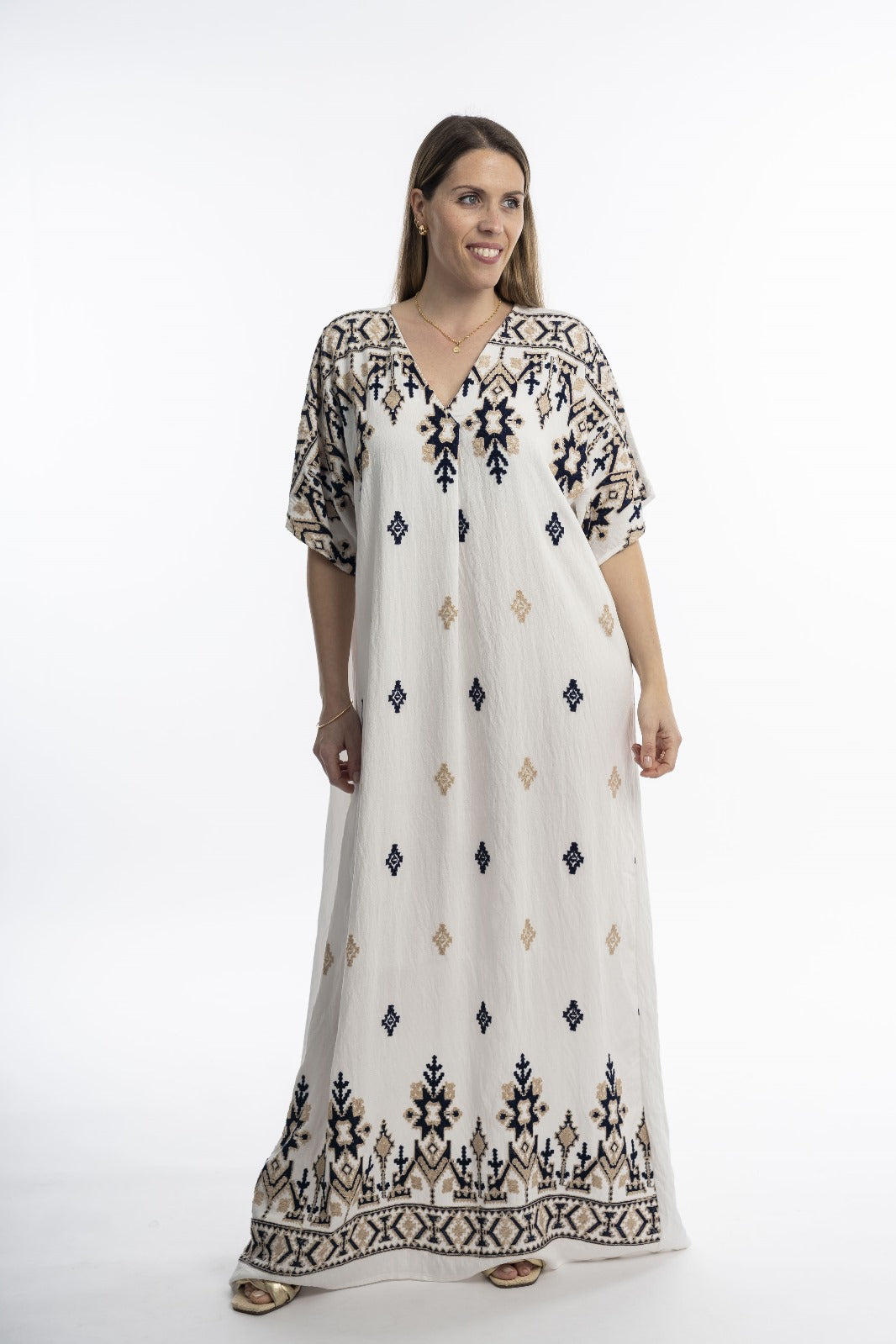 Vestido blanco bordado