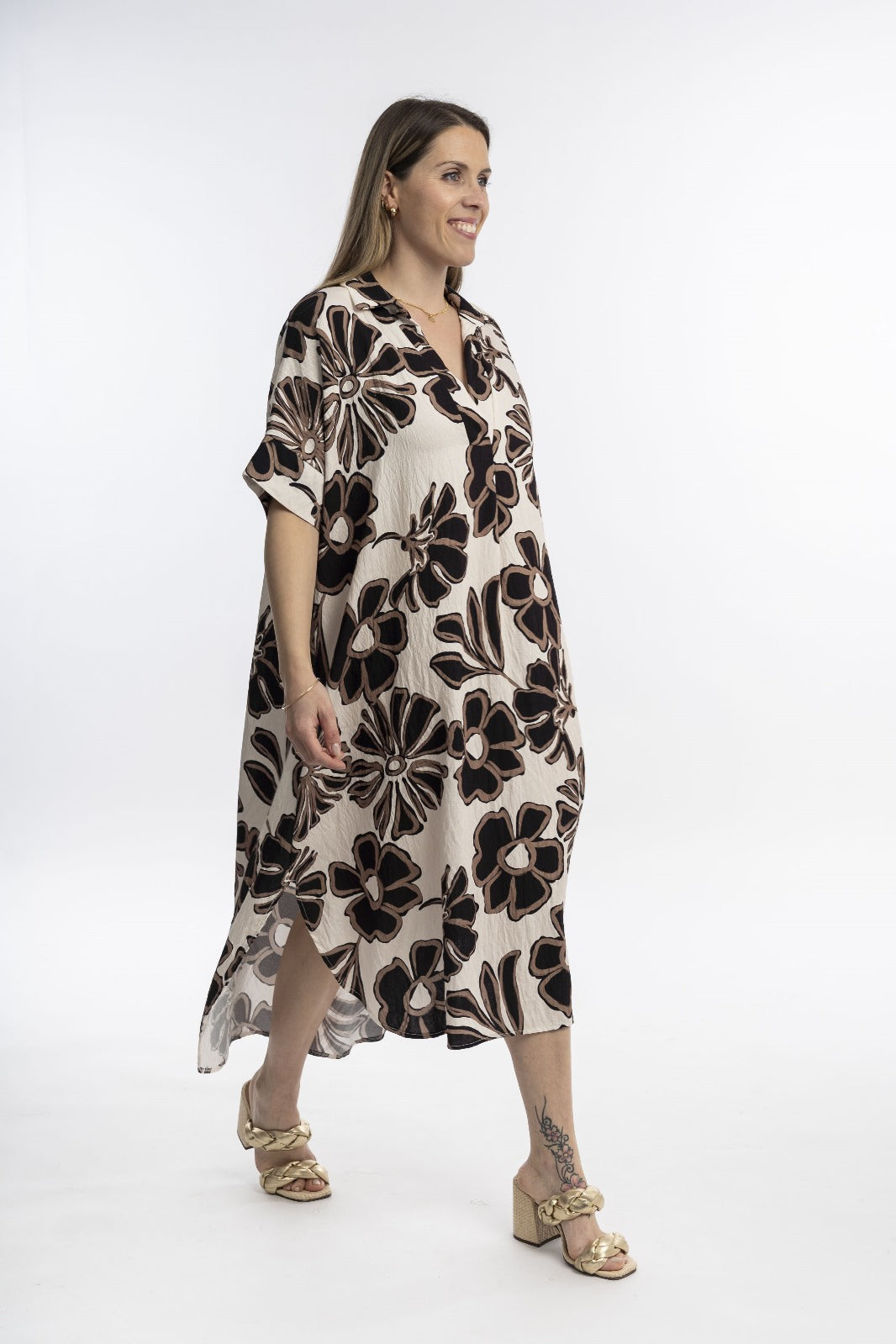 Vestido Floreado Lino