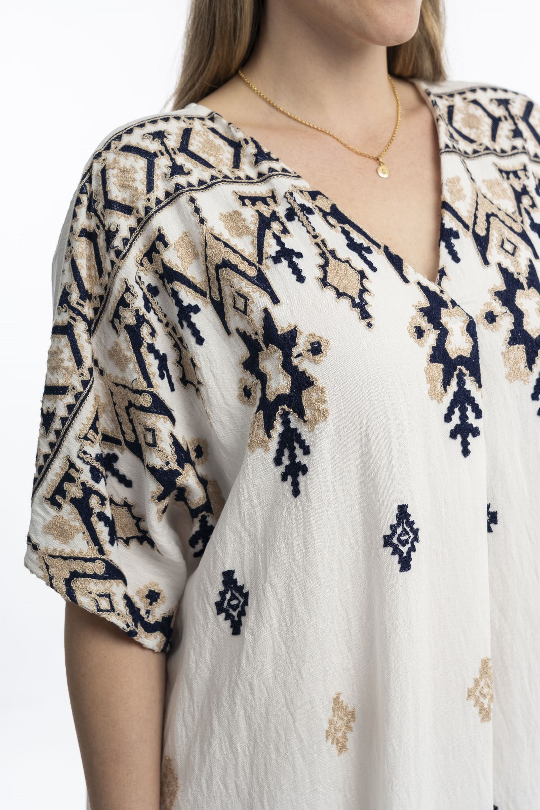 Vestido blanco bordado