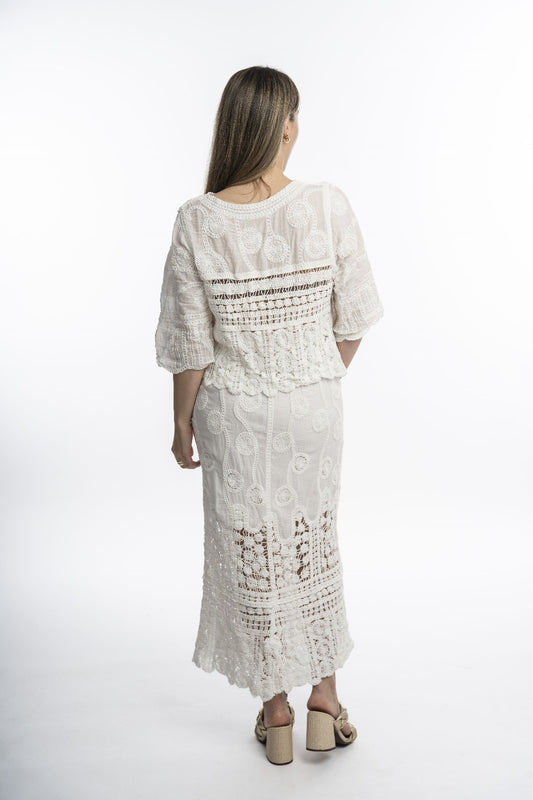 Conjunto crochet - Blusa y pollera