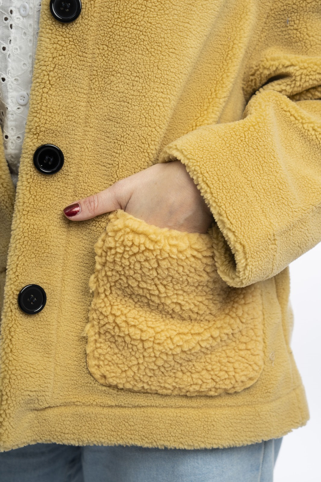 Chaqueta Gamulan combinado de corderito